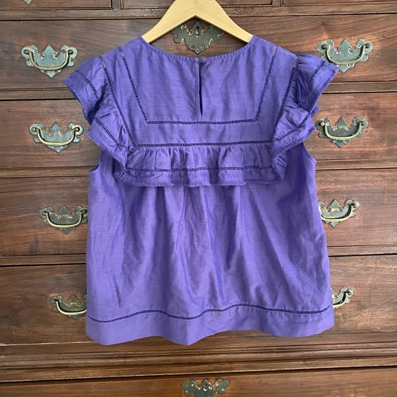 {munthe} Purple Ruffle Blouse Size S/M - Picture 9 of 11